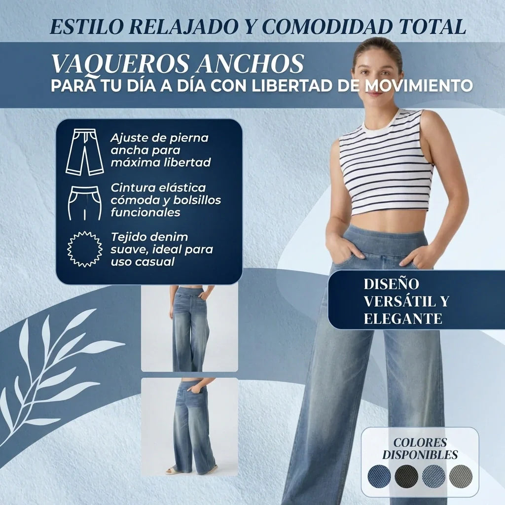 JEANS BAGGY CON CINTURA ELÁSTICA