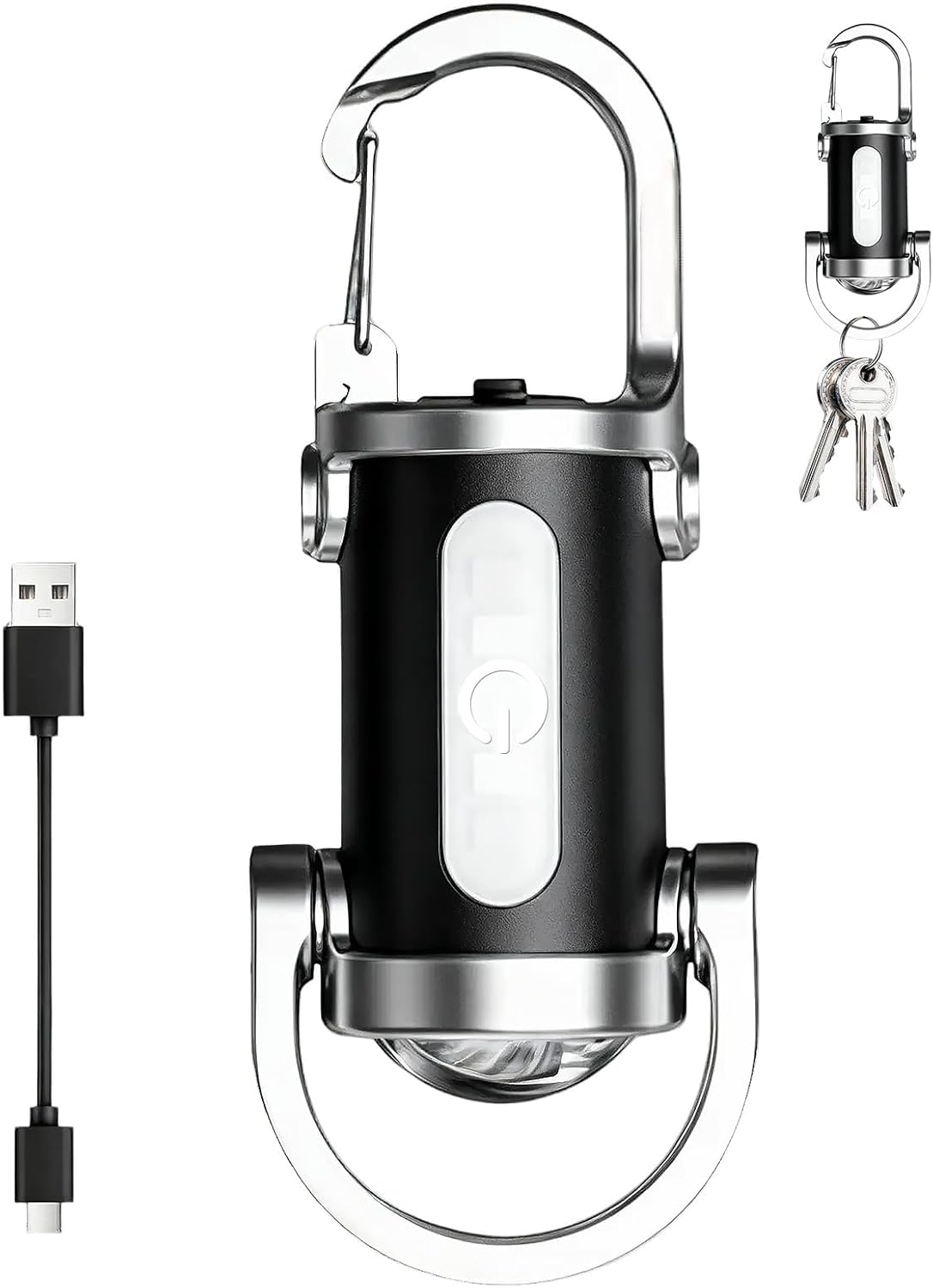 Mini Lineterna Llavero 1200 LM POWERBANK 2x1