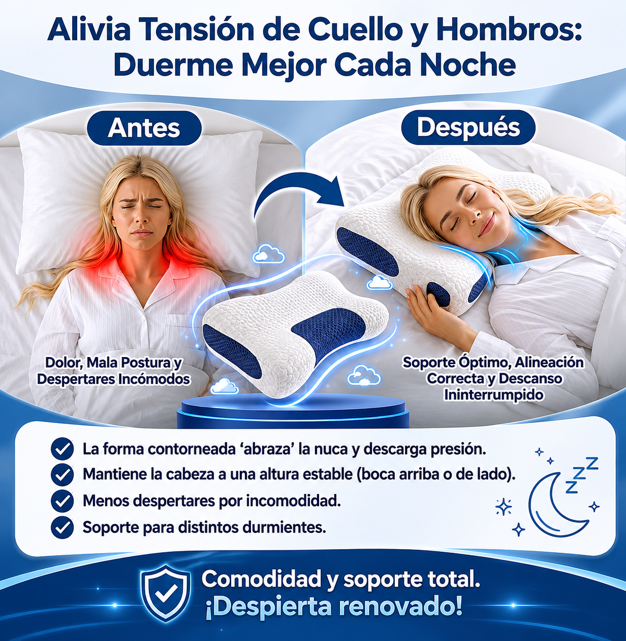 ALMOHADA ERGONOMICA ORTOPEDICA