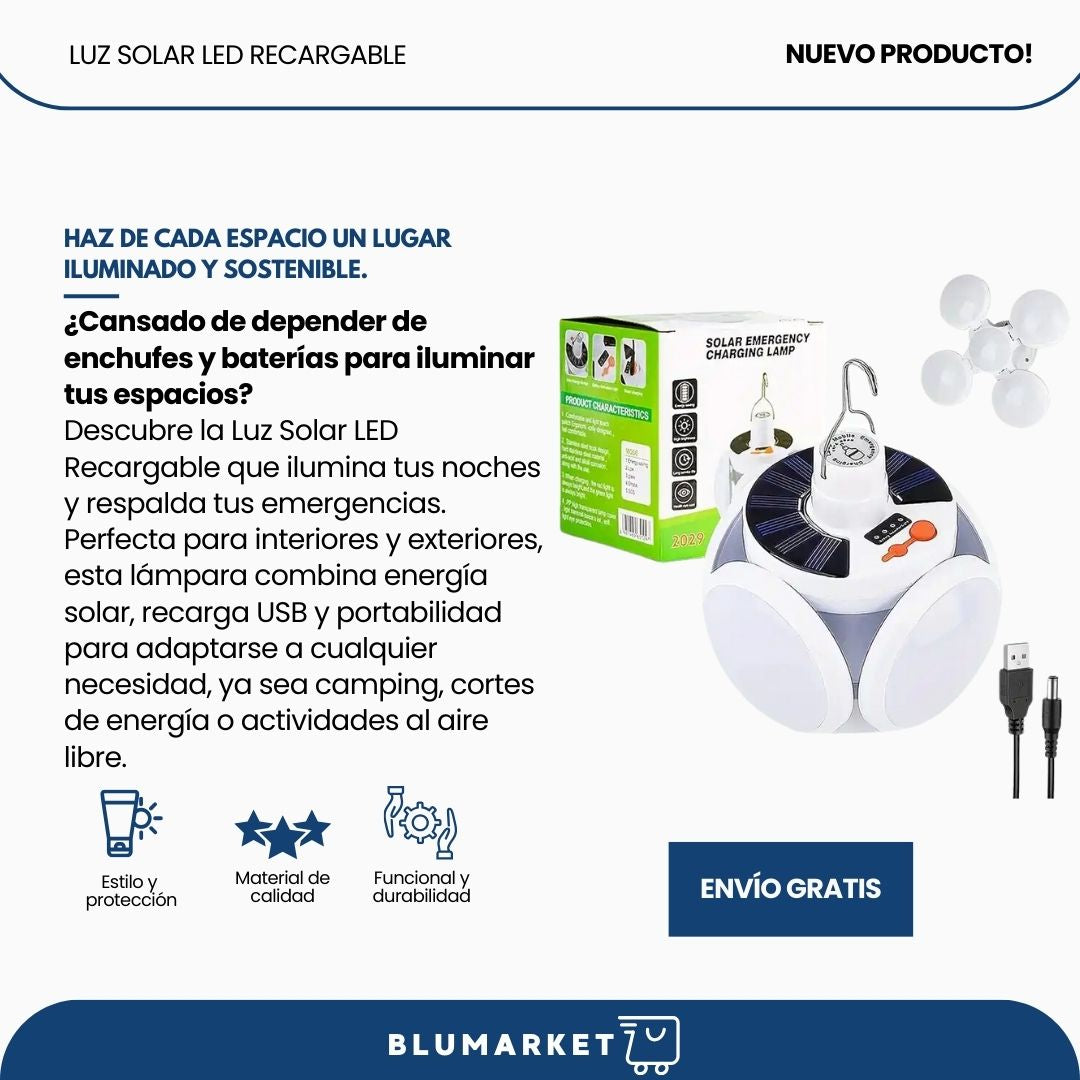 SOLUX - Luz solar LED Recargable