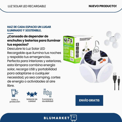 SOLUX - Luz solar LED Recargable